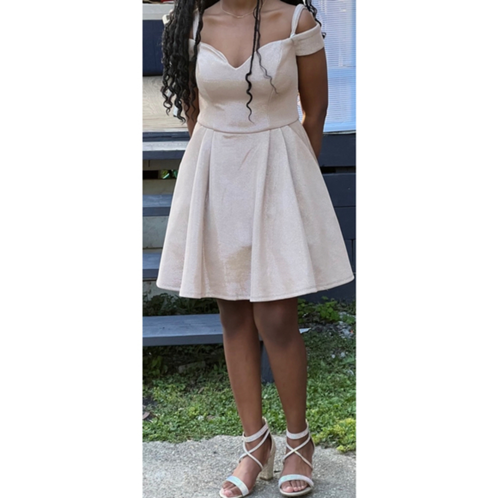 B Darlin Rose Gold Dress